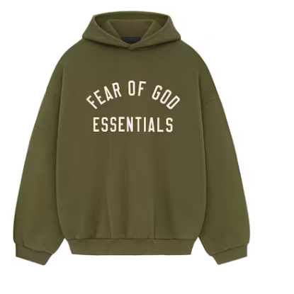 Fear of God Essentials Fleece Hoodie Military